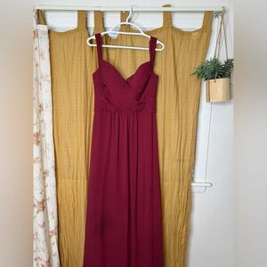May Queen Burgundy Maxi Dress
